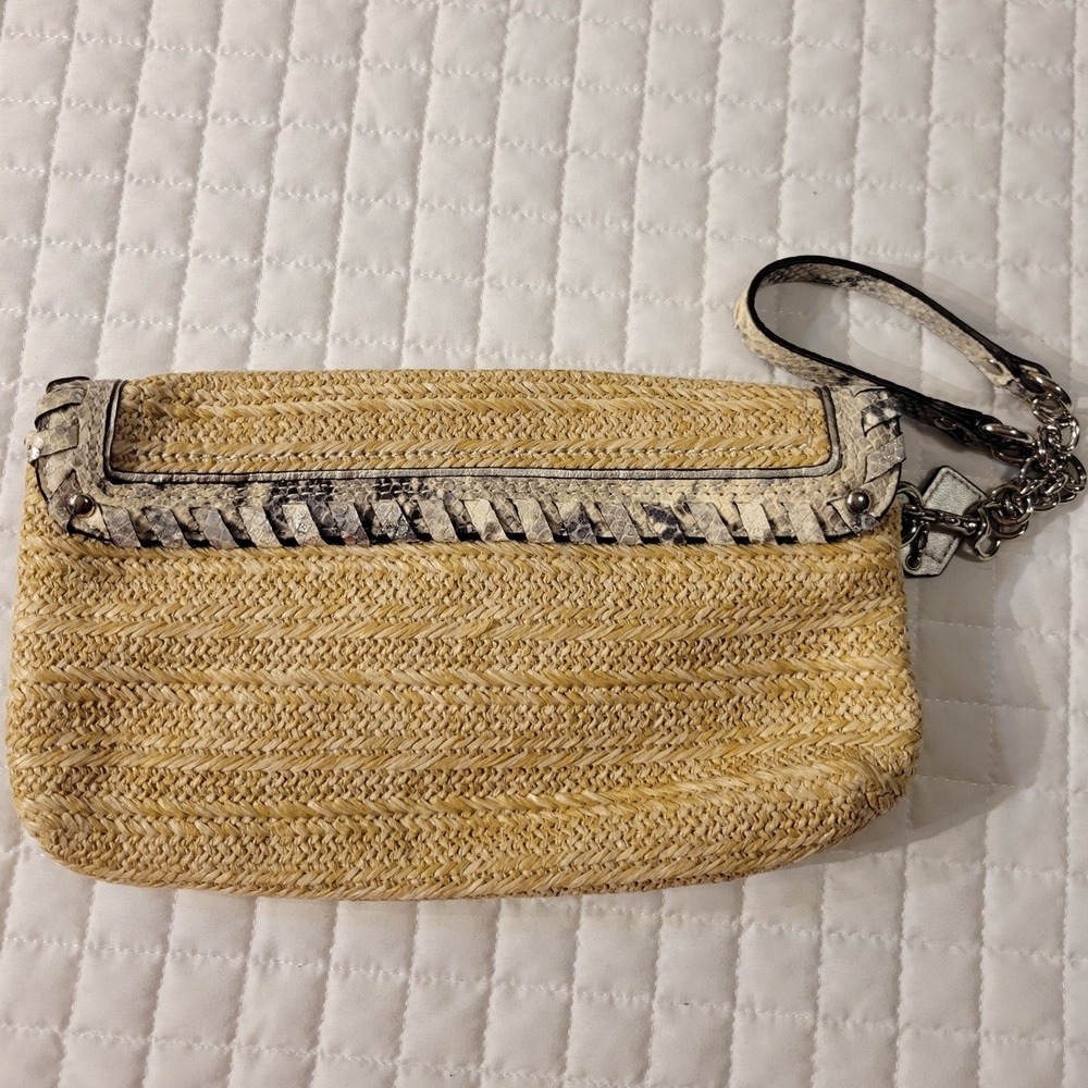 VTG Coach 47440 Hampton Straw Python Snake Leathe… - image 2